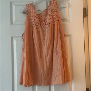 Old Navy Coral Crochet Sleeveless Top